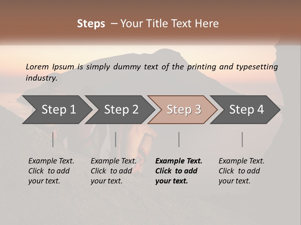 Two Men Sitting On A Cliff Overlooking A Body Of Water PowerPoint Template