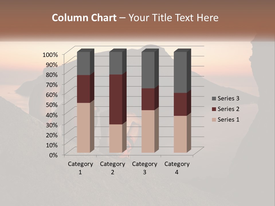 Two Men Sitting On A Cliff Overlooking A Body Of Water PowerPoint Template