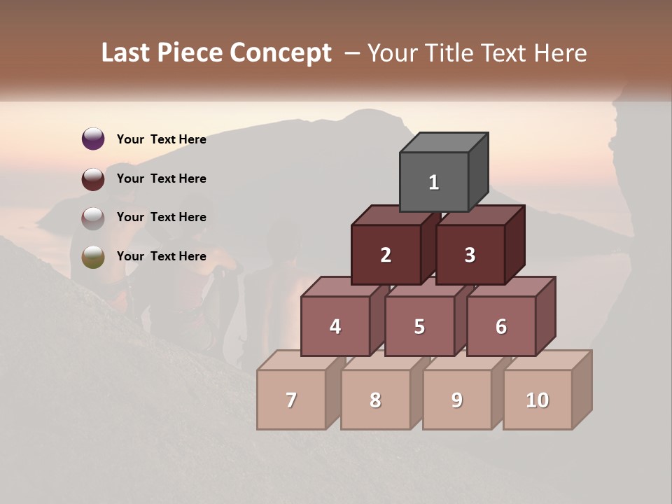 Two Men Sitting On A Cliff Overlooking A Body Of Water PowerPoint Template