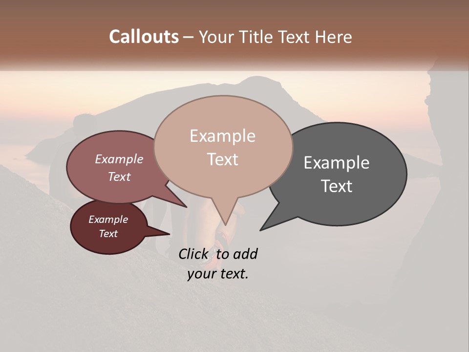 Two Men Sitting On A Cliff Overlooking A Body Of Water PowerPoint Template