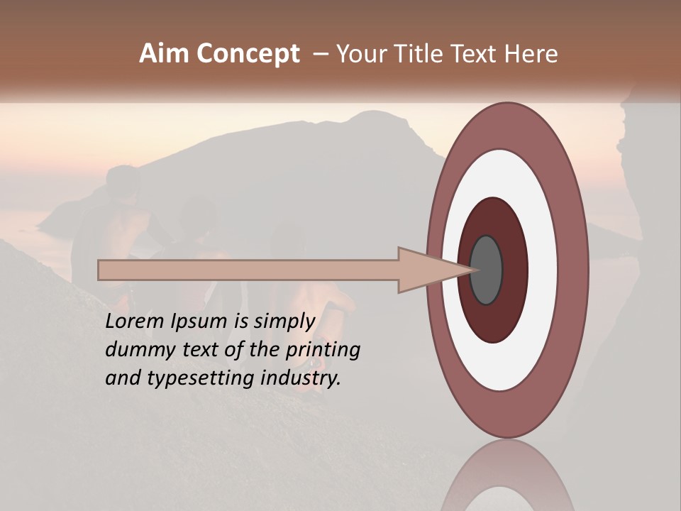 Two Men Sitting On A Cliff Overlooking A Body Of Water PowerPoint Template
