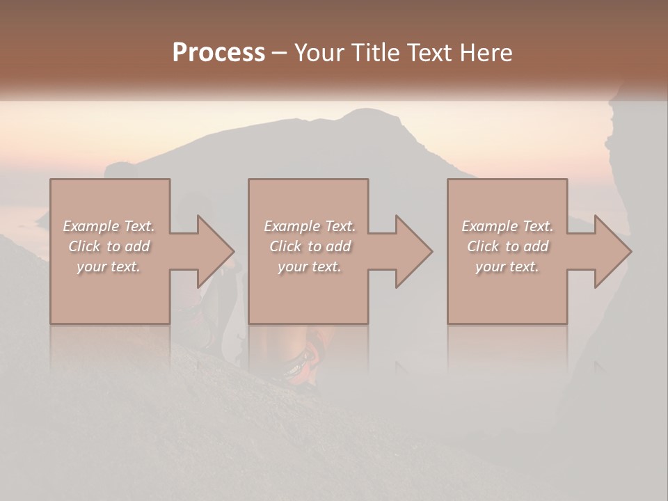 Two Men Sitting On A Cliff Overlooking A Body Of Water PowerPoint Template