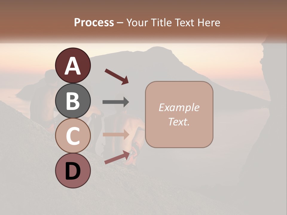 Two Men Sitting On A Cliff Overlooking A Body Of Water PowerPoint Template
