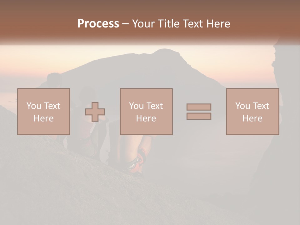 Two Men Sitting On A Cliff Overlooking A Body Of Water PowerPoint Template
