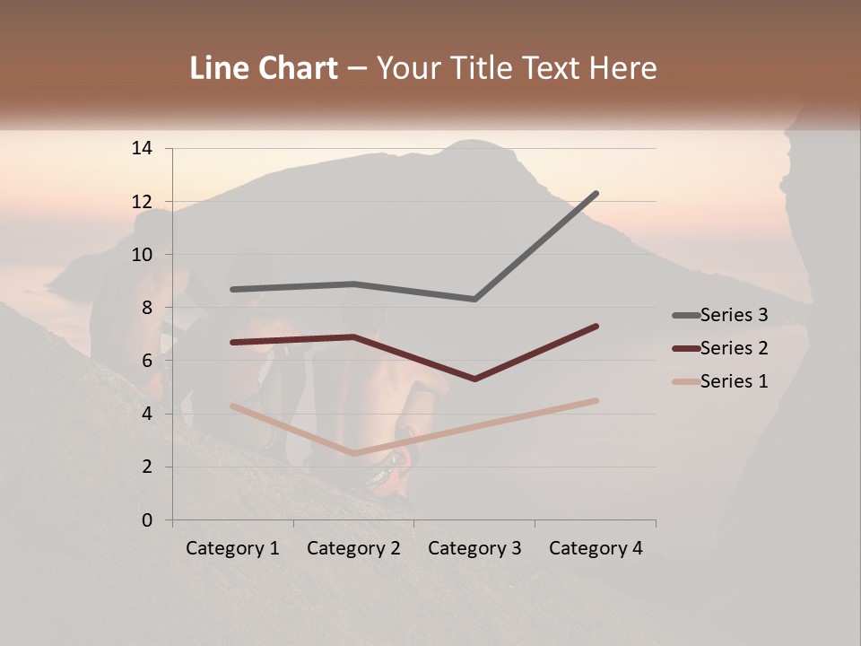 Two Men Sitting On A Cliff Overlooking A Body Of Water PowerPoint Template