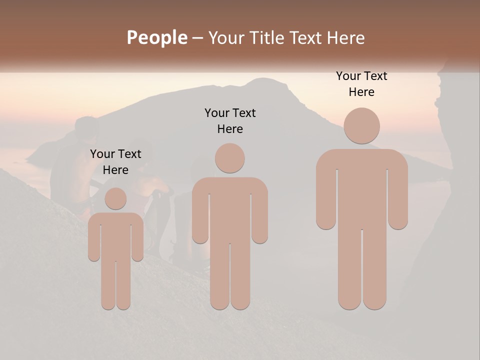 Two Men Sitting On A Cliff Overlooking A Body Of Water PowerPoint Template