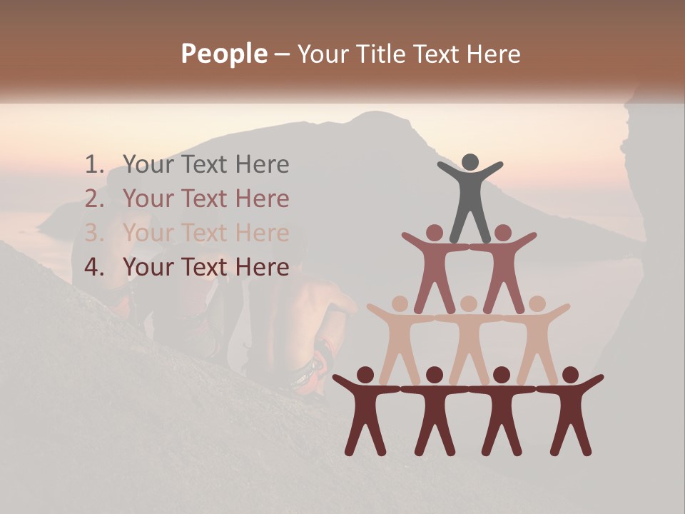 Two Men Sitting On A Cliff Overlooking A Body Of Water PowerPoint Template