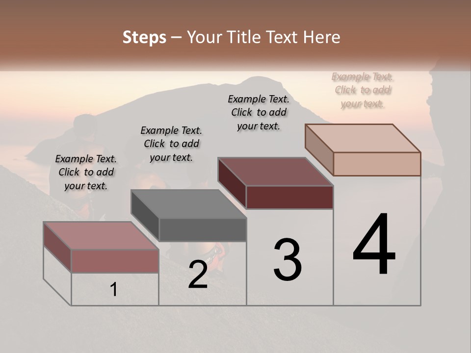 Two Men Sitting On A Cliff Overlooking A Body Of Water PowerPoint Template