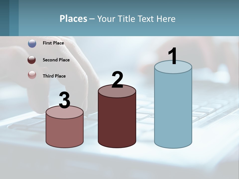 A Person Typing On A Laptop With Their Hands PowerPoint Template