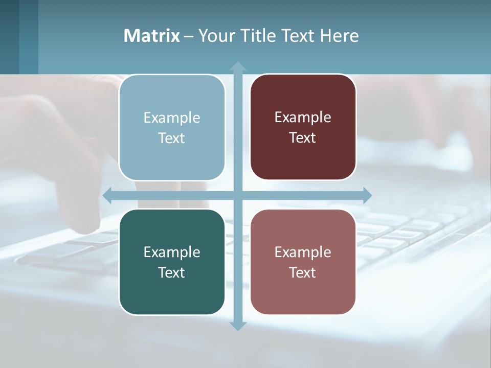 A Person Typing On A Laptop With Their Hands PowerPoint Template
