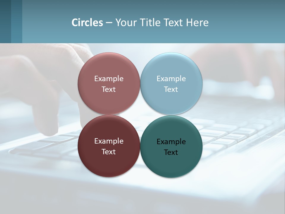 A Person Typing On A Laptop With Their Hands PowerPoint Template