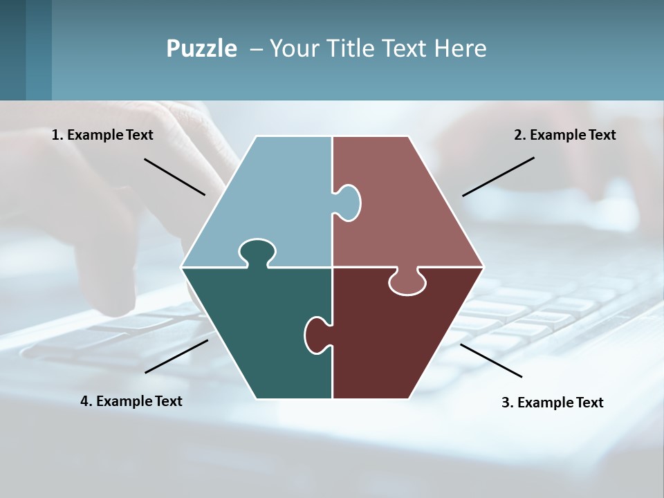 A Person Typing On A Laptop With Their Hands PowerPoint Template