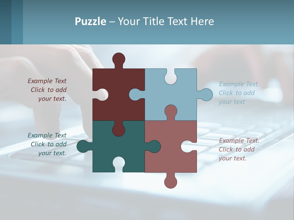 A Person Typing On A Laptop With Their Hands PowerPoint Template