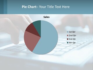 A Person Typing On A Laptop With Their Hands PowerPoint Template