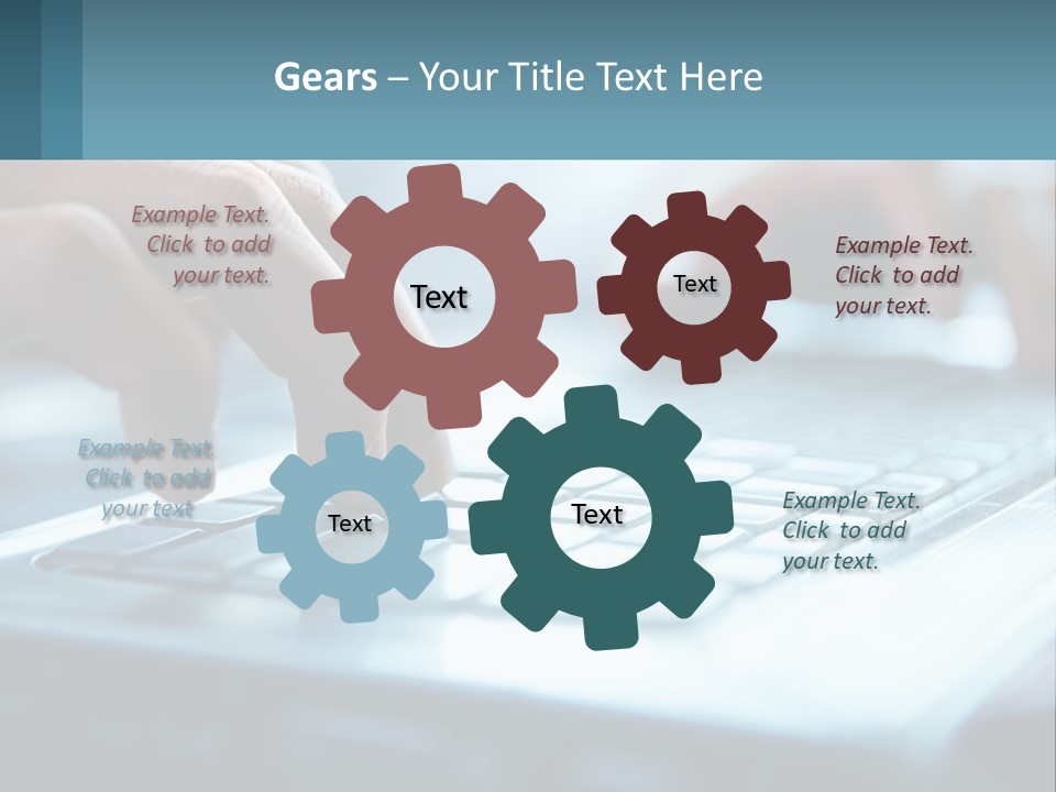 A Person Typing On A Laptop With Their Hands PowerPoint Template