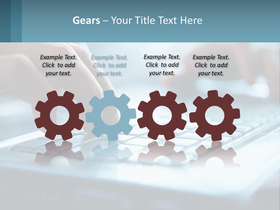 A Person Typing On A Laptop With Their Hands PowerPoint Template