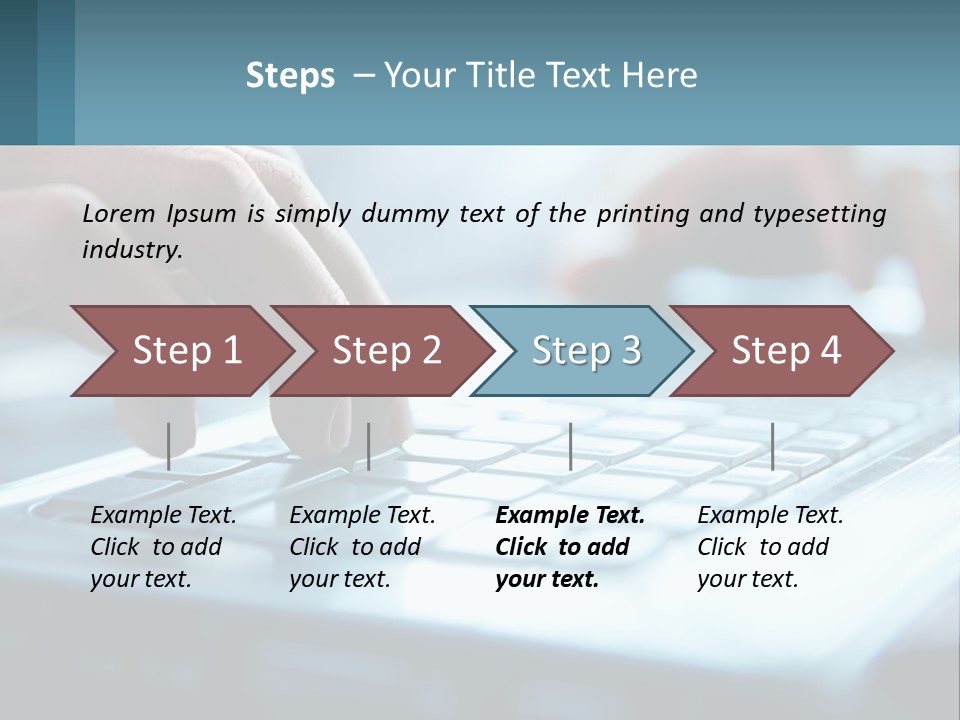A Person Typing On A Laptop With Their Hands PowerPoint Template