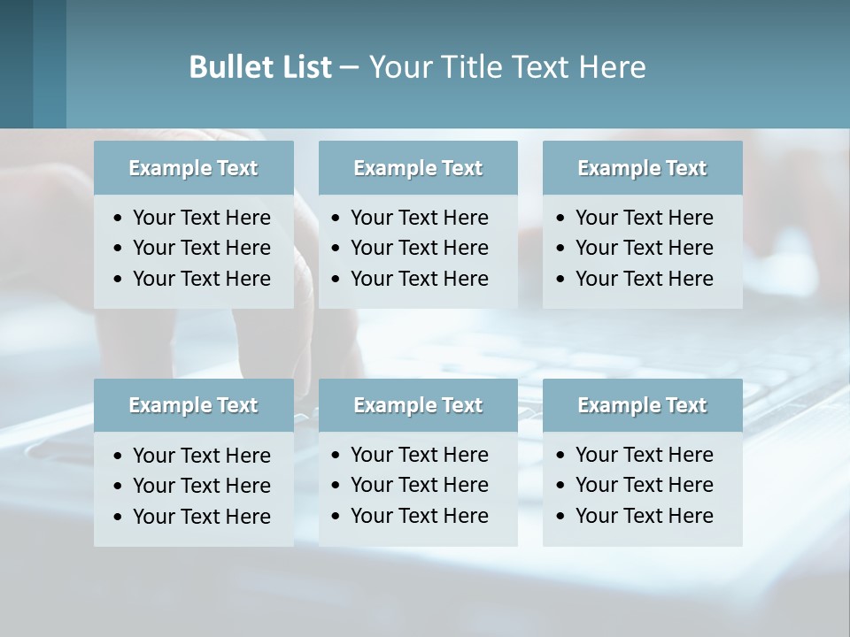 A Person Typing On A Laptop With Their Hands PowerPoint Template