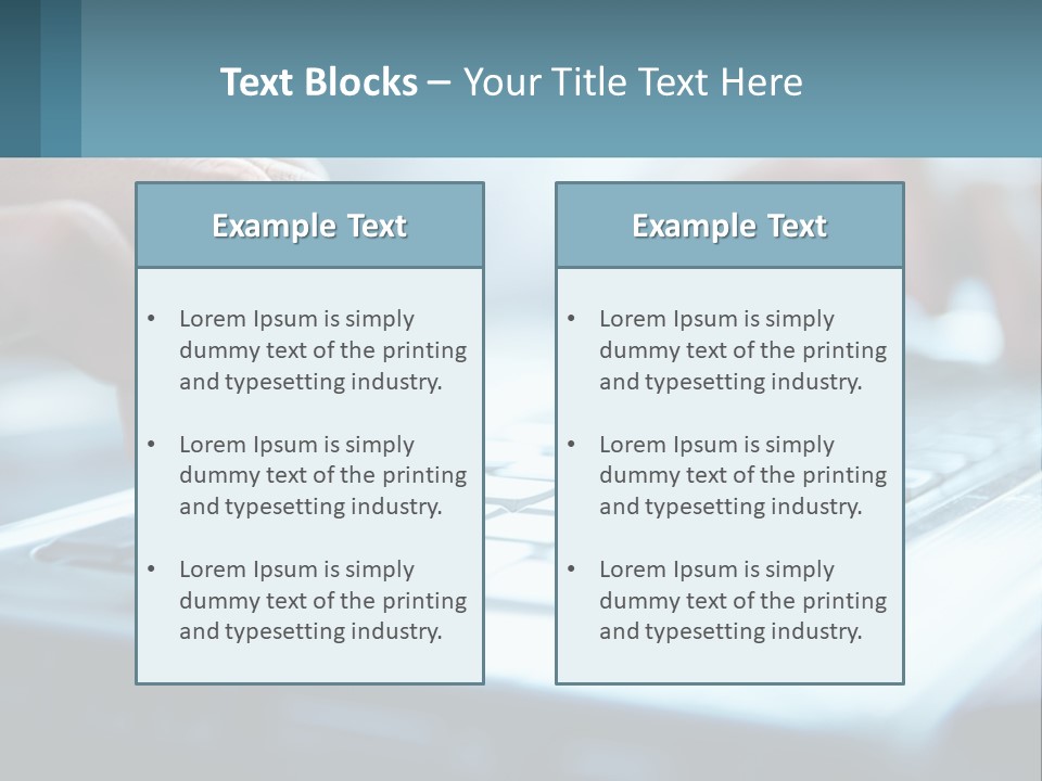 A Person Typing On A Laptop With Their Hands PowerPoint Template