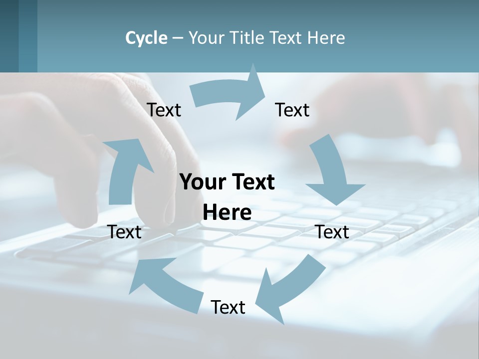 A Person Typing On A Laptop With Their Hands PowerPoint Template
