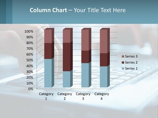 A Person Typing On A Laptop With Their Hands PowerPoint Template