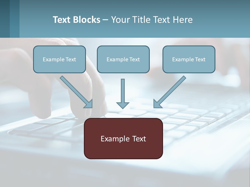 A Person Typing On A Laptop With Their Hands PowerPoint Template