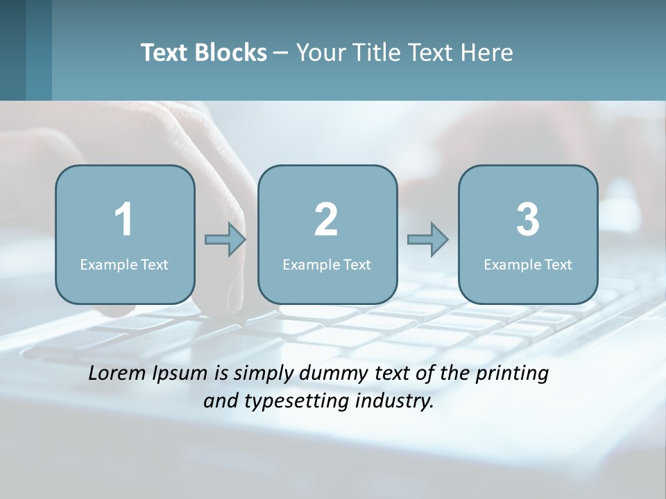 A Person Typing On A Laptop With Their Hands PowerPoint Template