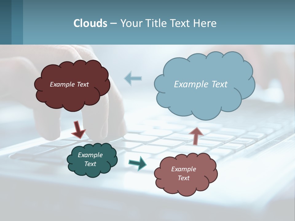 A Person Typing On A Laptop With Their Hands PowerPoint Template