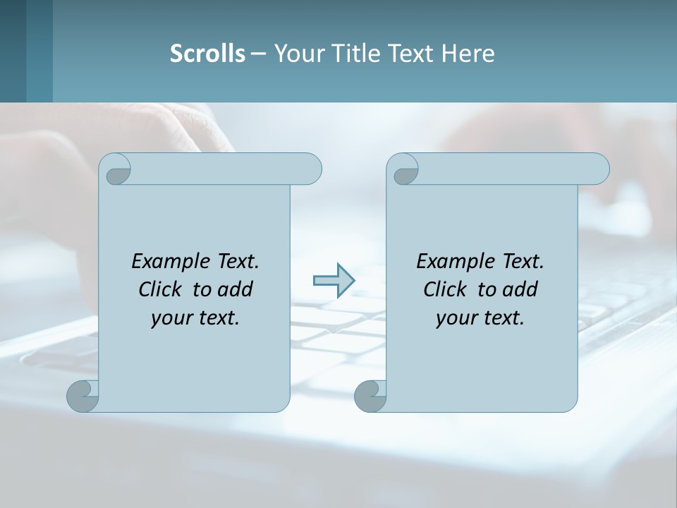 A Person Typing On A Laptop With Their Hands PowerPoint Template