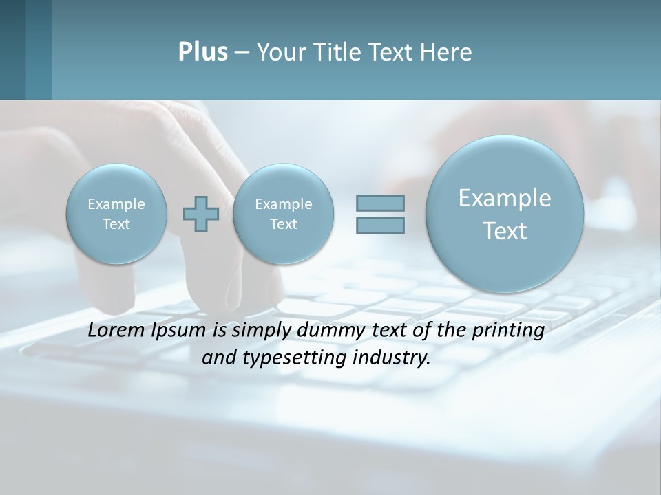 A Person Typing On A Laptop With Their Hands PowerPoint Template