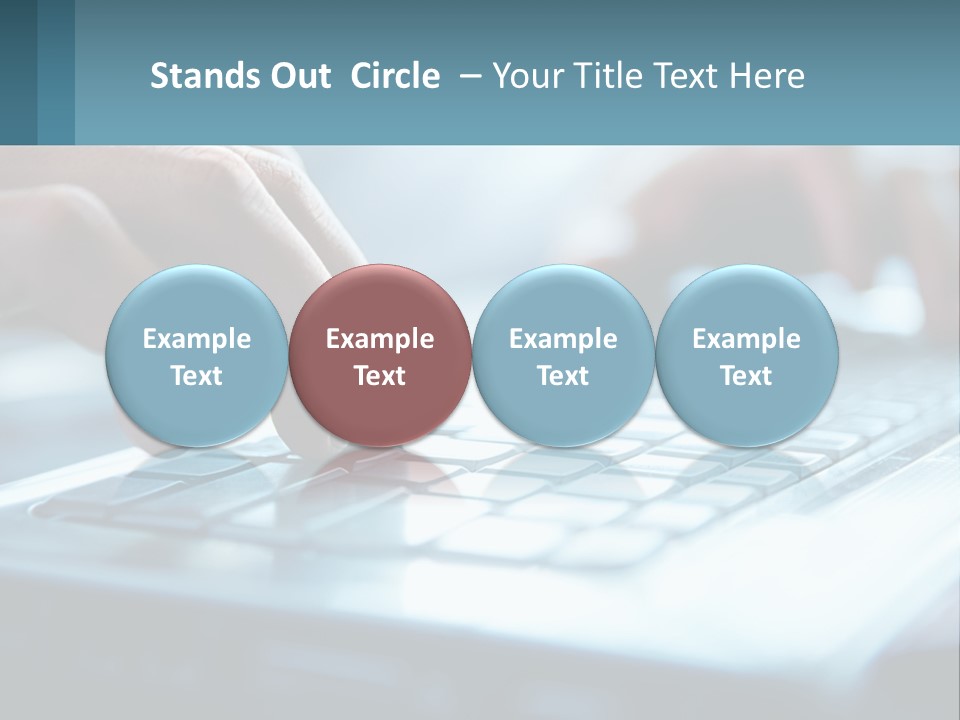 A Person Typing On A Laptop With Their Hands PowerPoint Template