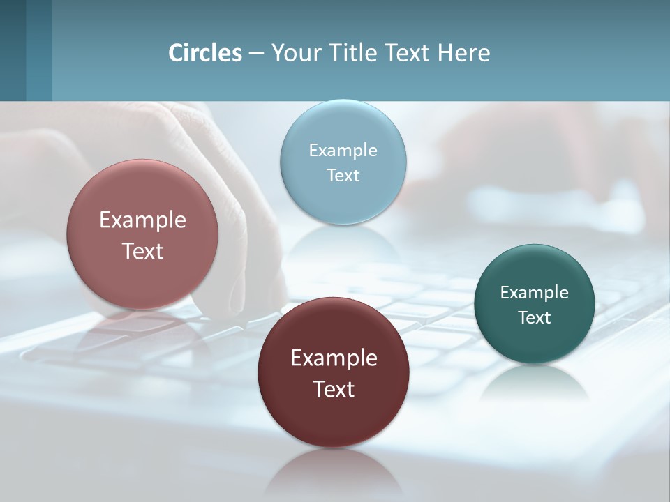 A Person Typing On A Laptop With Their Hands PowerPoint Template