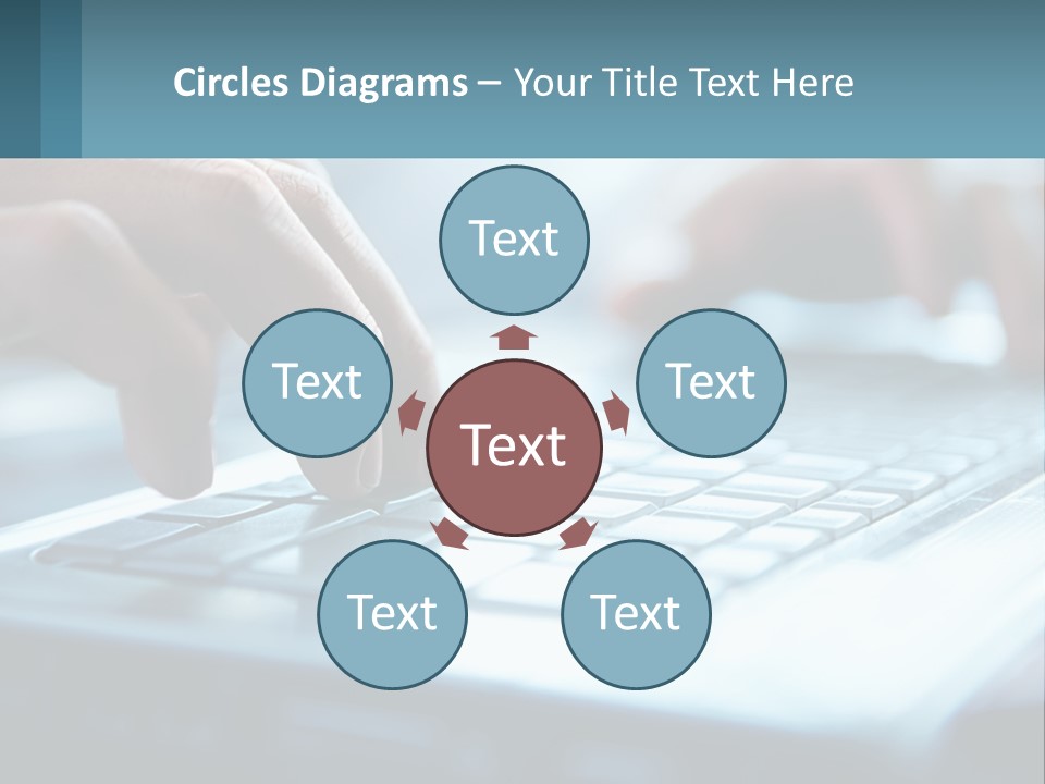A Person Typing On A Laptop With Their Hands PowerPoint Template
