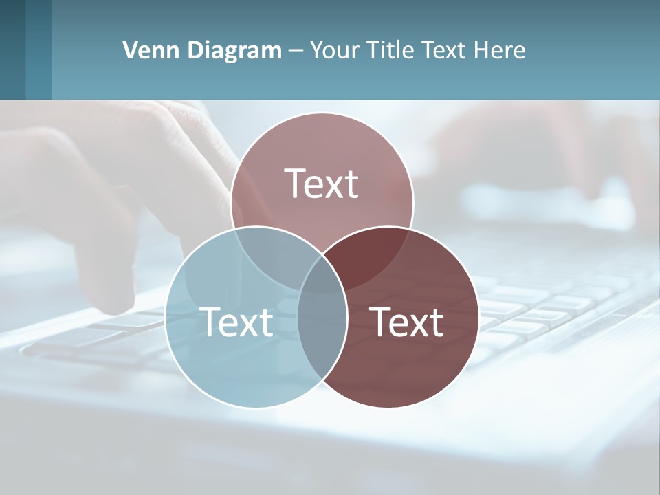 A Person Typing On A Laptop With Their Hands PowerPoint Template