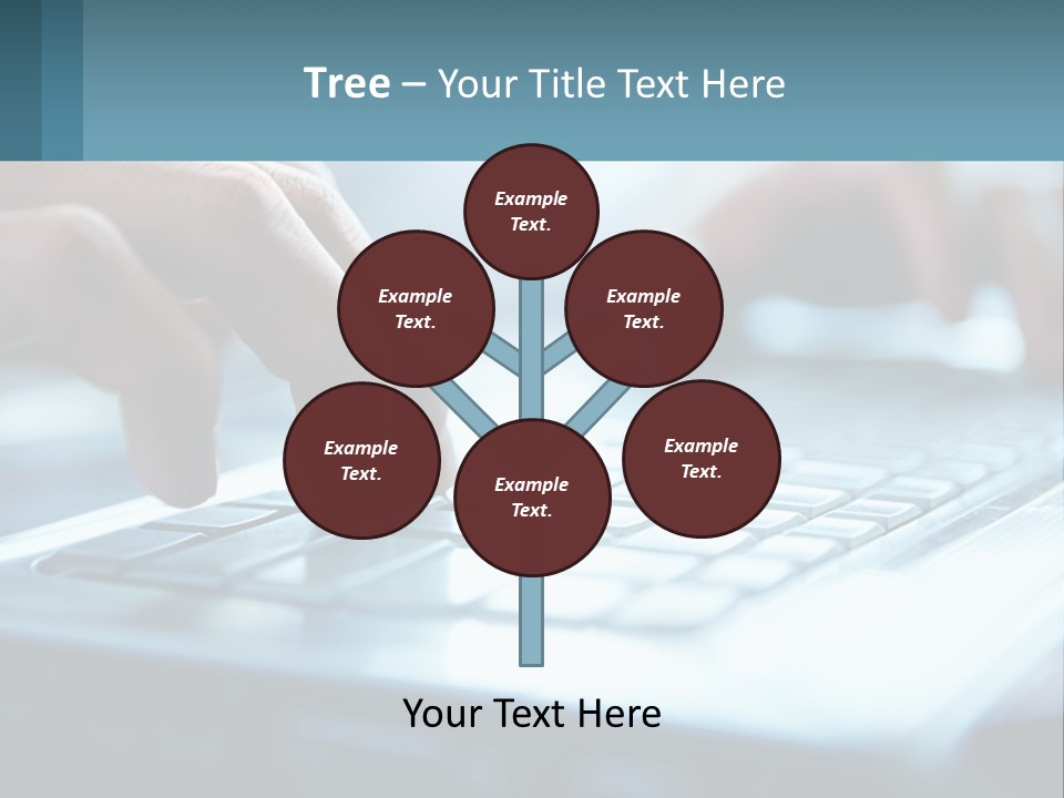 A Person Typing On A Laptop With Their Hands PowerPoint Template