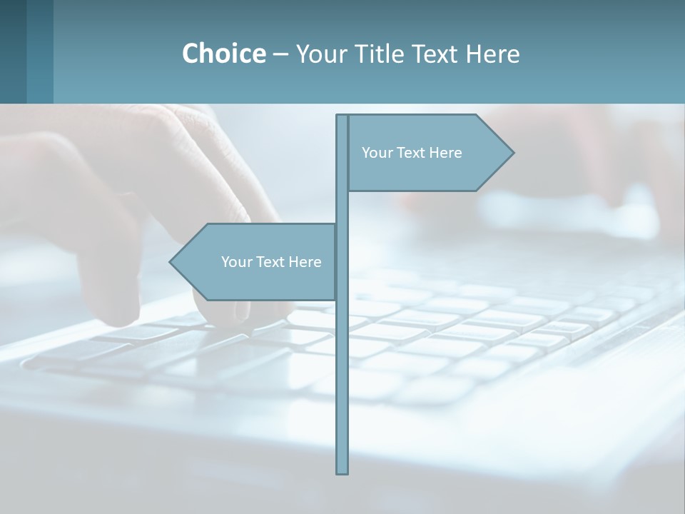 A Person Typing On A Laptop With Their Hands PowerPoint Template