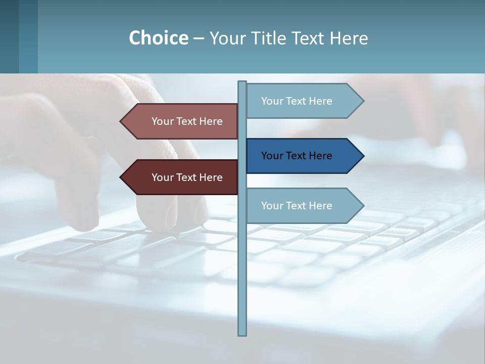 A Person Typing On A Laptop With Their Hands PowerPoint Template