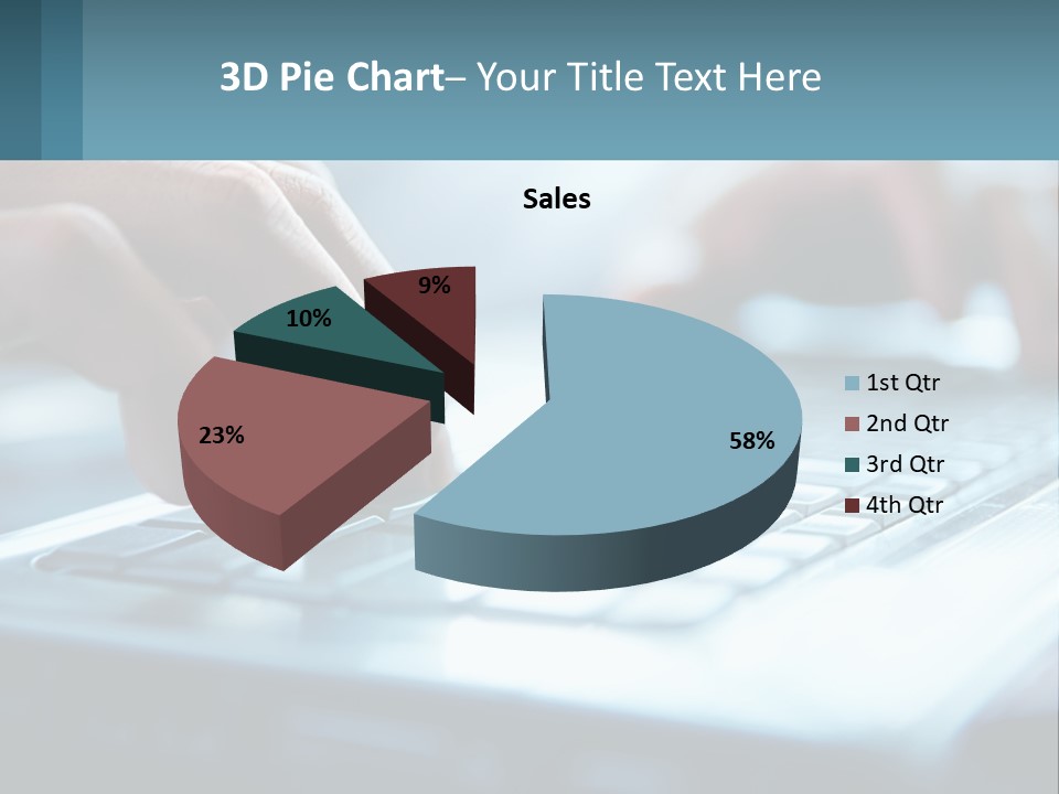 A Person Typing On A Laptop With Their Hands PowerPoint Template