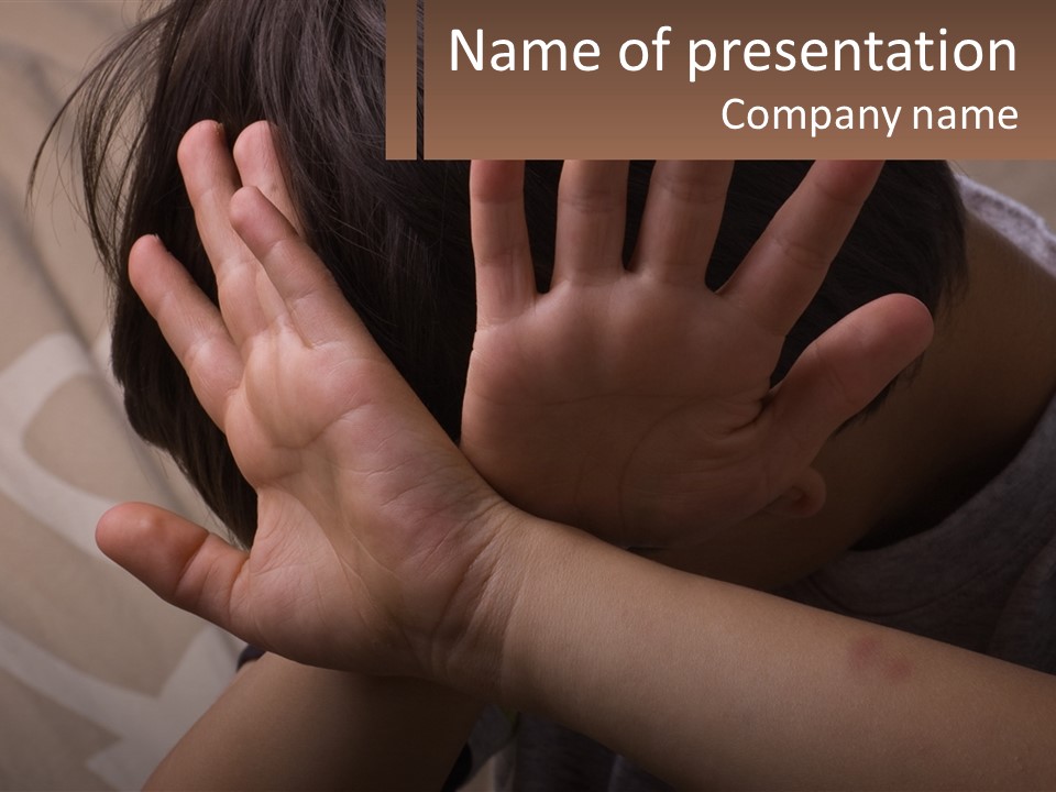 A Woman Covering Her Face With Her Hands PowerPoint Template