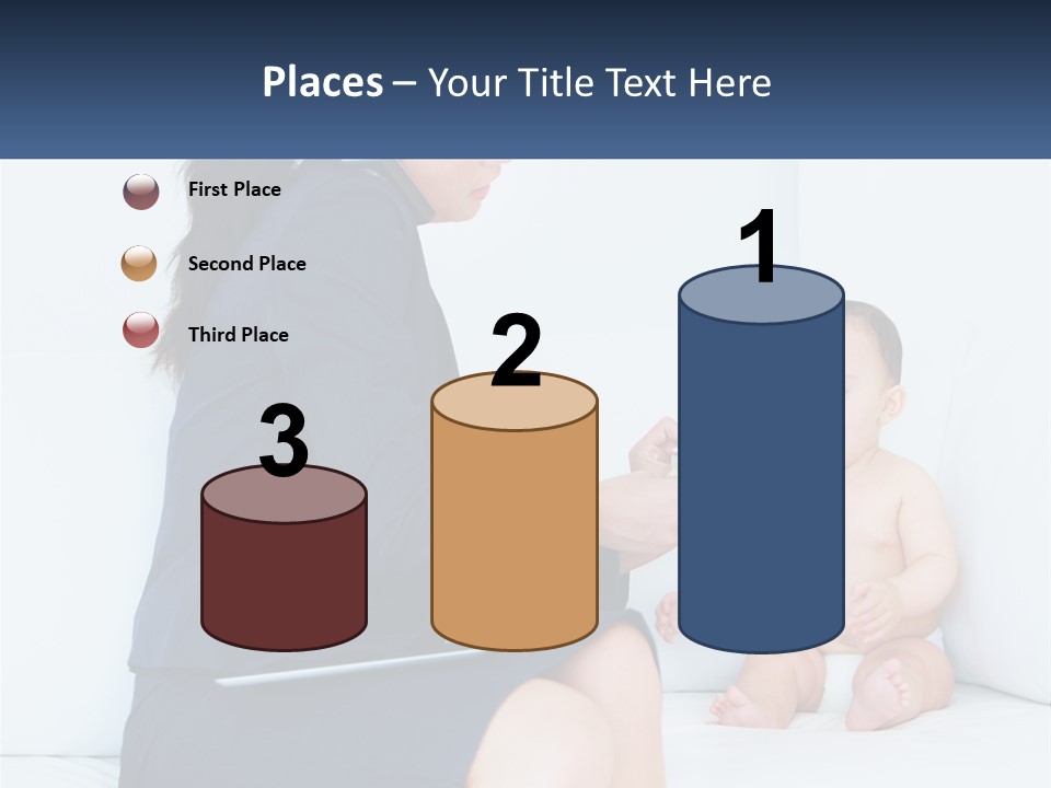 A Woman Feeding A Baby With A Spoon PowerPoint Template