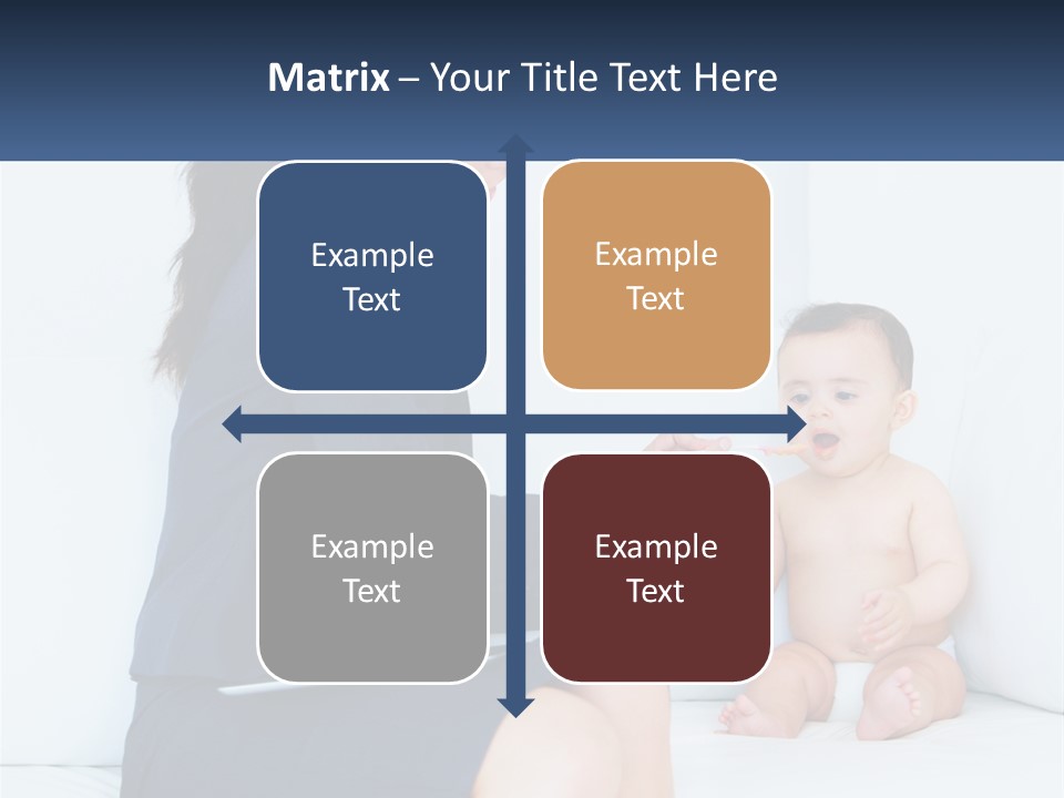 A Woman Feeding A Baby With A Spoon PowerPoint Template