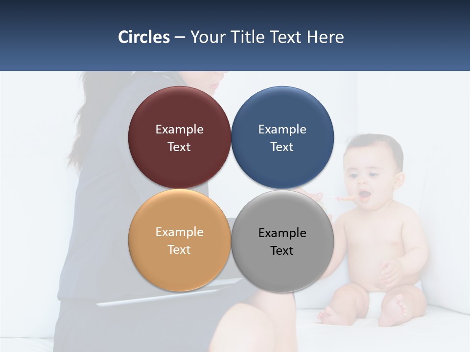 A Woman Feeding A Baby With A Spoon PowerPoint Template