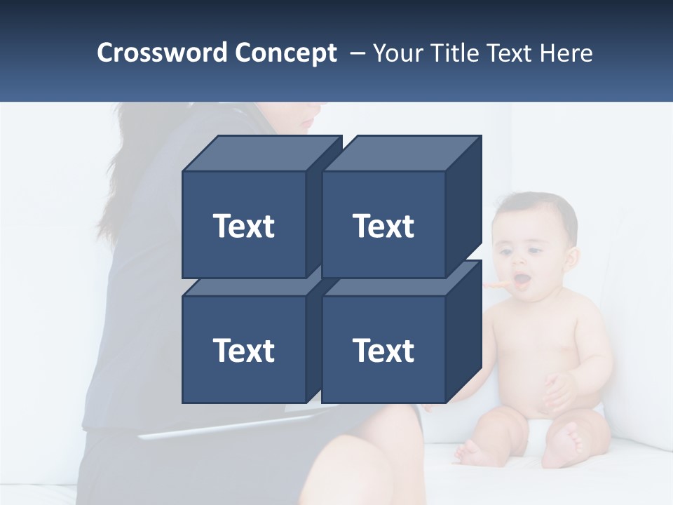 A Woman Feeding A Baby With A Spoon PowerPoint Template