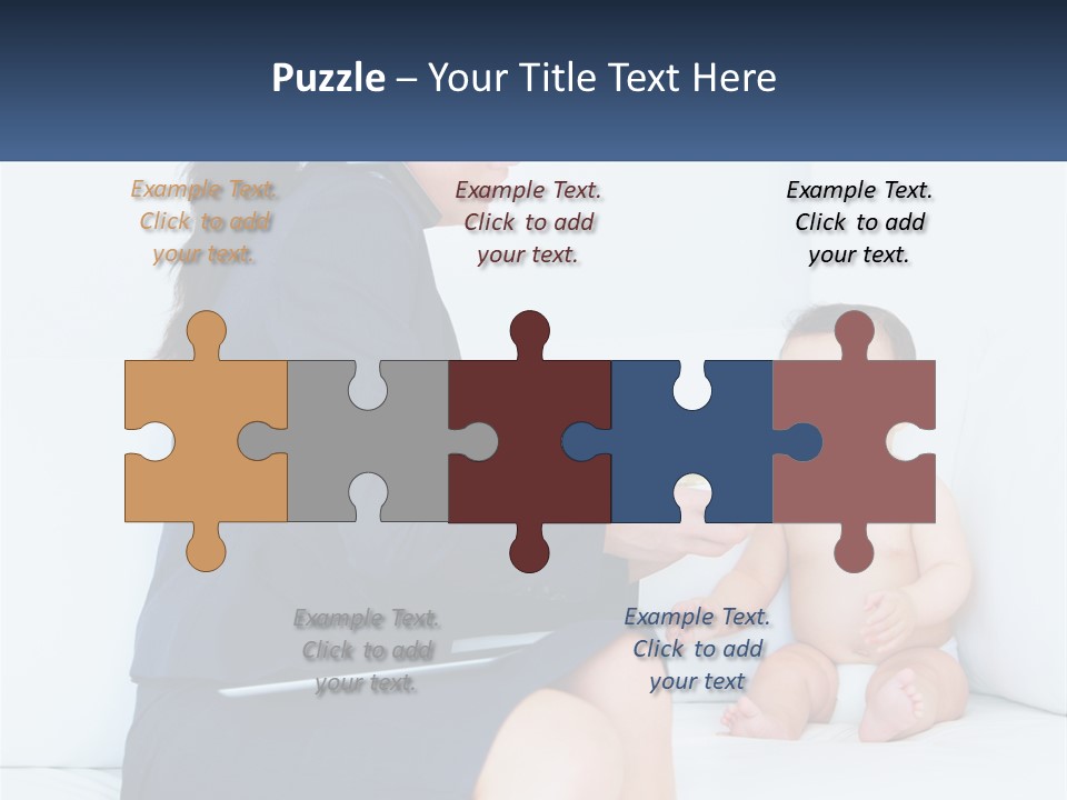 A Woman Feeding A Baby With A Spoon PowerPoint Template