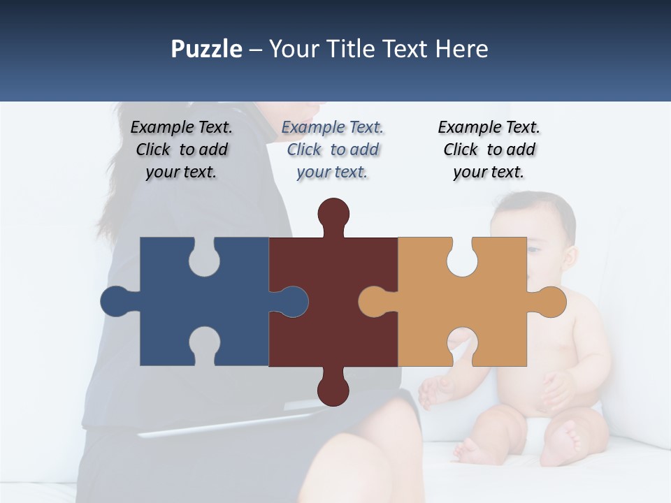 A Woman Feeding A Baby With A Spoon PowerPoint Template