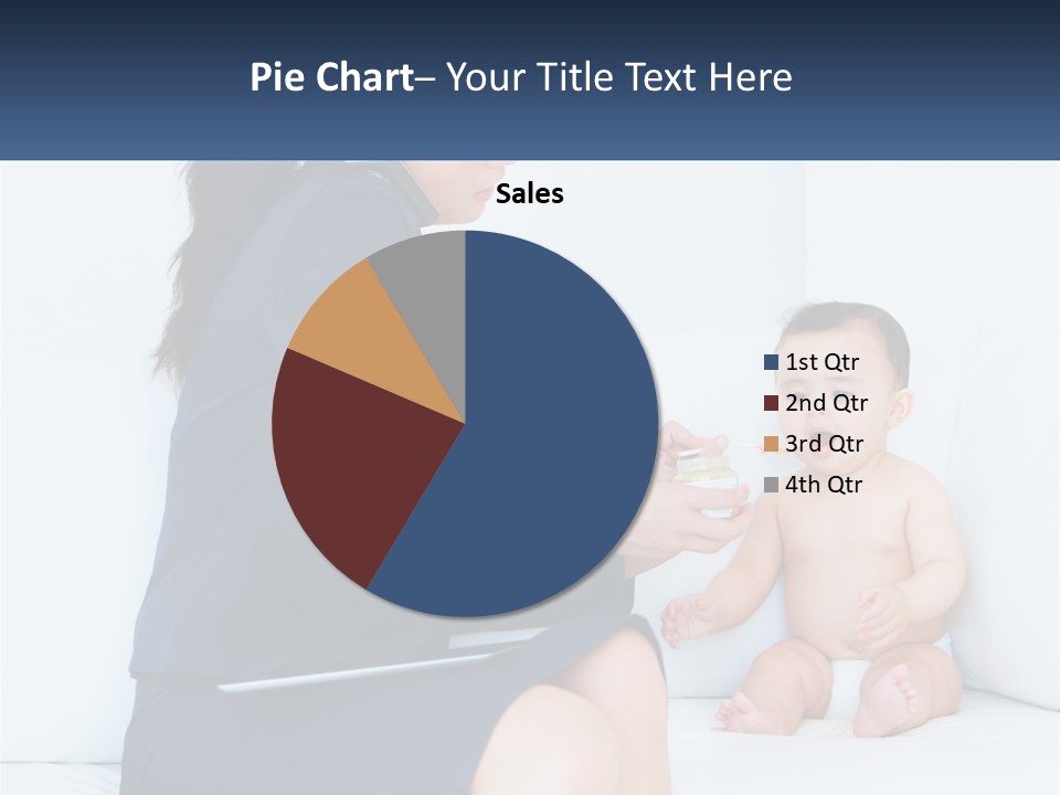 A Woman Feeding A Baby With A Spoon PowerPoint Template