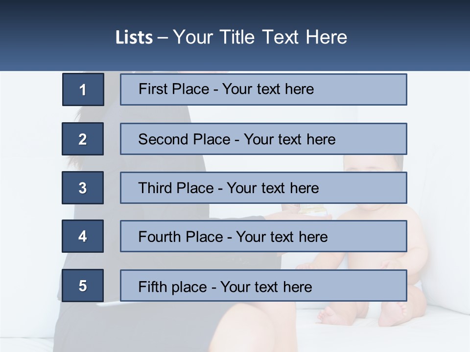 A Woman Feeding A Baby With A Spoon PowerPoint Template
