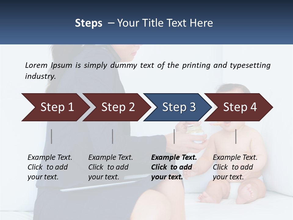 A Woman Feeding A Baby With A Spoon PowerPoint Template