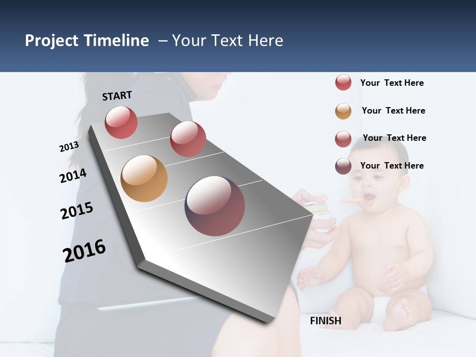 A Woman Feeding A Baby With A Spoon PowerPoint Template