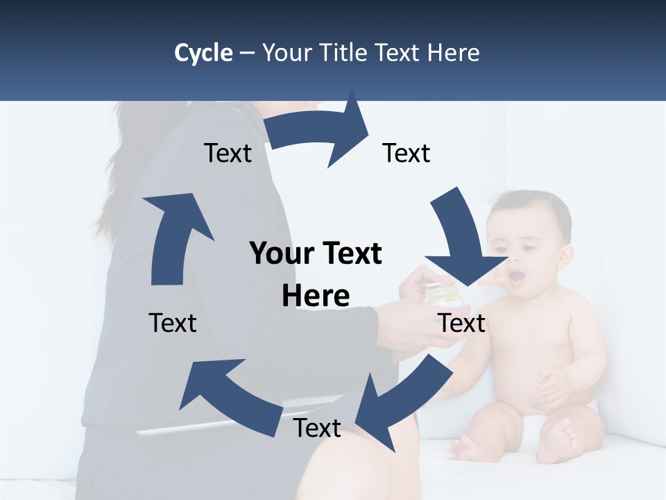 A Woman Feeding A Baby With A Spoon PowerPoint Template